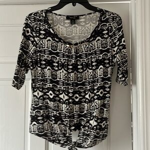 Style and co black and white shirt